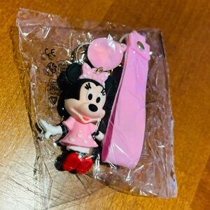 Pink Minnie Mouse Keychain for Kids